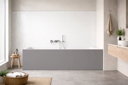 Badrückwand Einfarbig RAL 7036 Platingrau