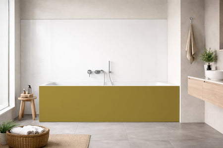 Badrückwand Einfarbig RAL 1020 Olivgelb