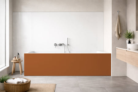Badrückwand Einfarbig RAL 8023 Orangbraun