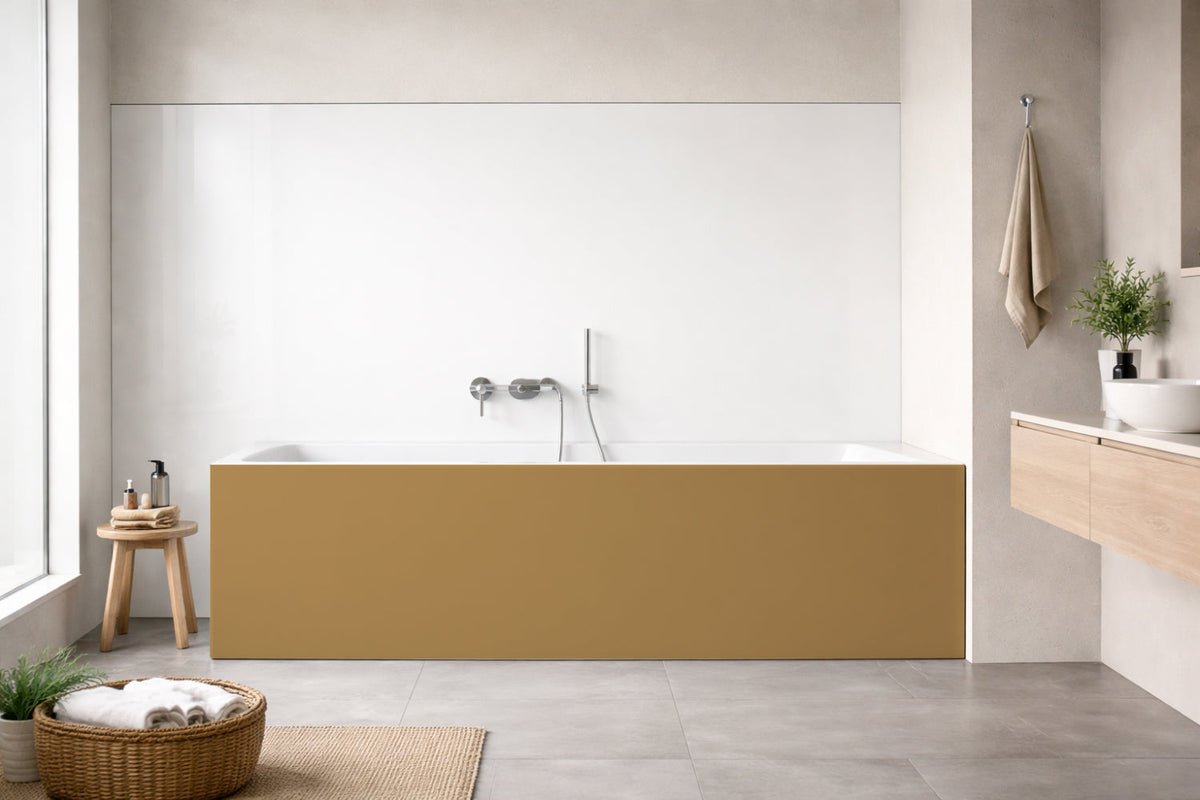 Badrückwand Einfarbig RAL 1011 Braunbeige