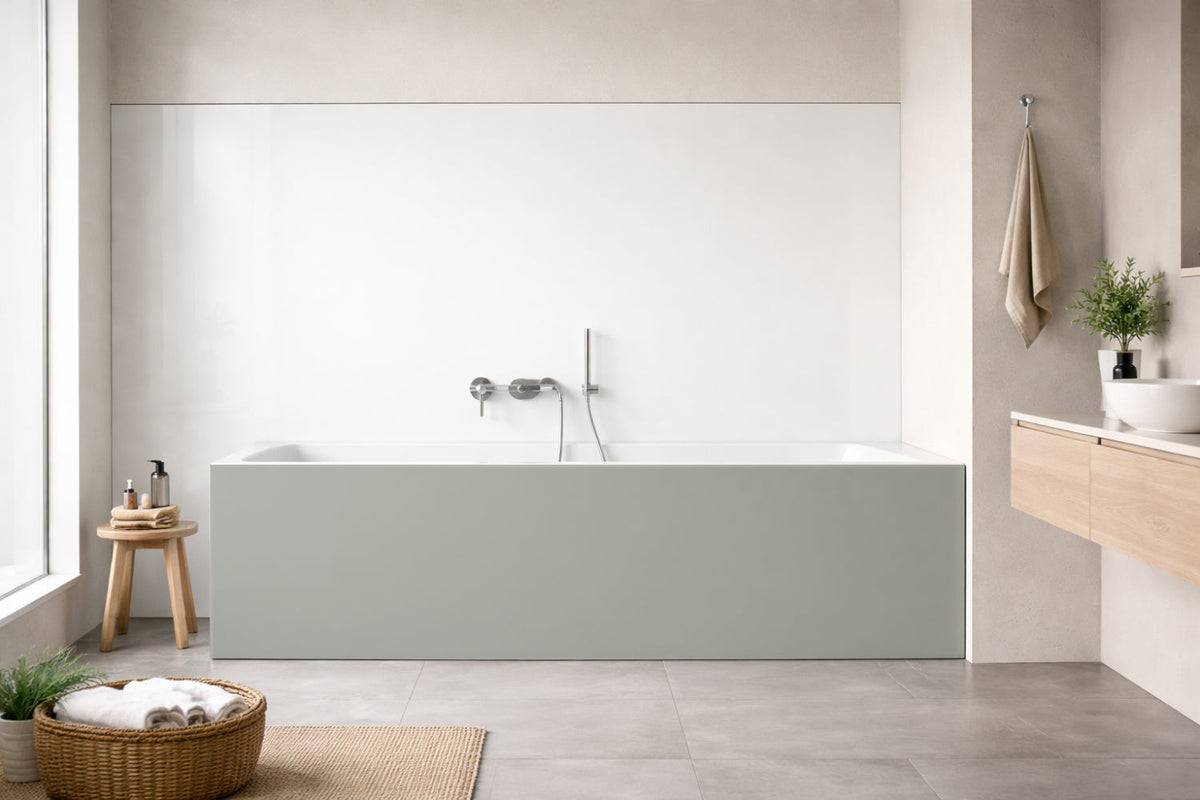 Badrückwand Einfarbig RAL 7038 Achatgrau