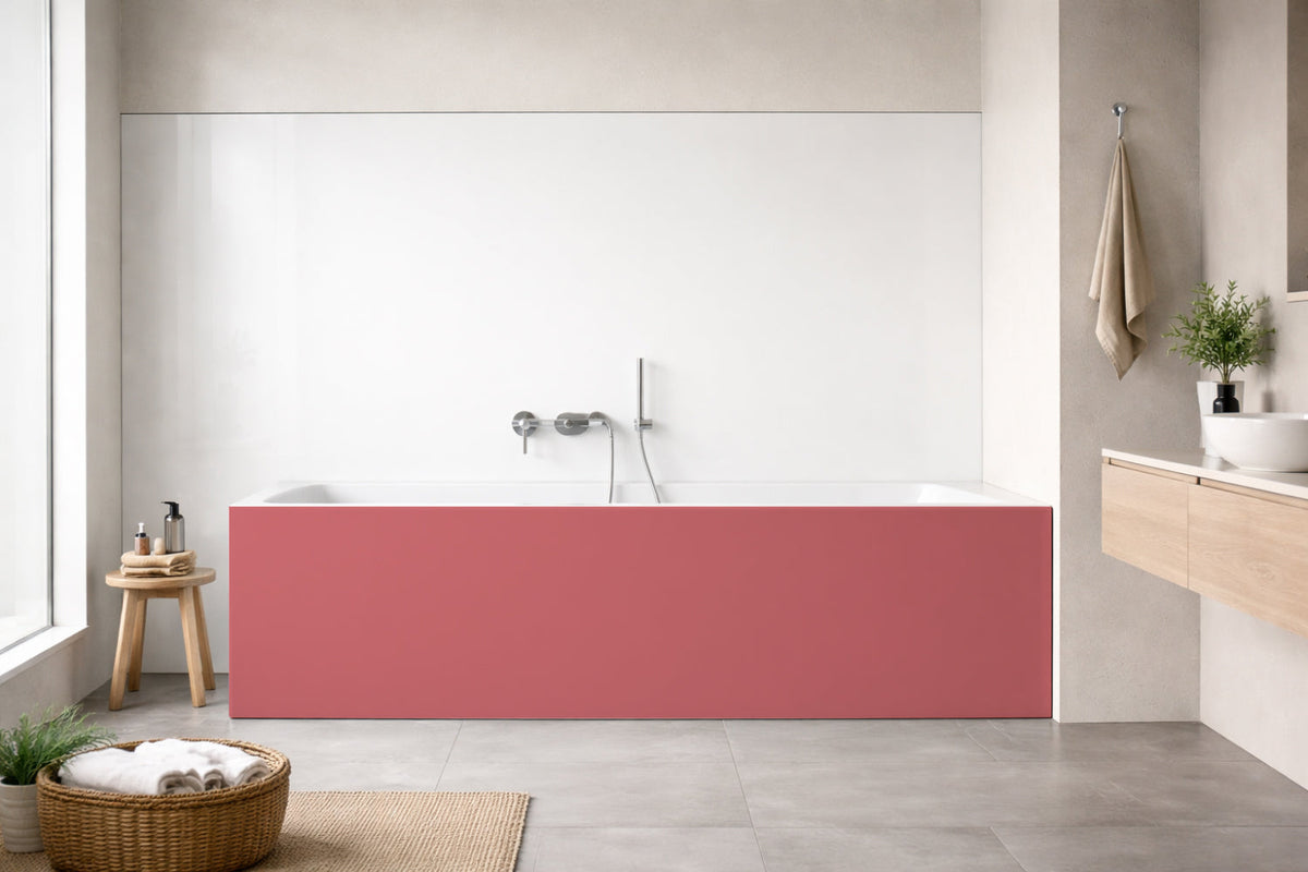 Badrückwand Einfarbig RAL 3017 Rose