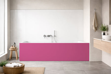 Badrückwand Einfarbig RAL 4010 Telemagenta