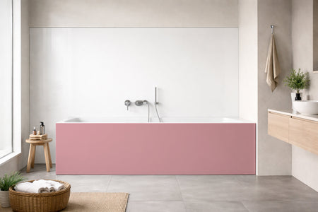 Badrückwand Einfarbig RAL 3014 Altrosa