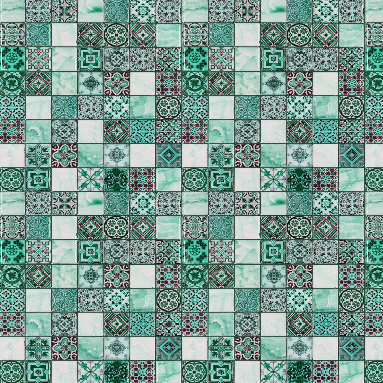 Badrückwand Fliesenoptik