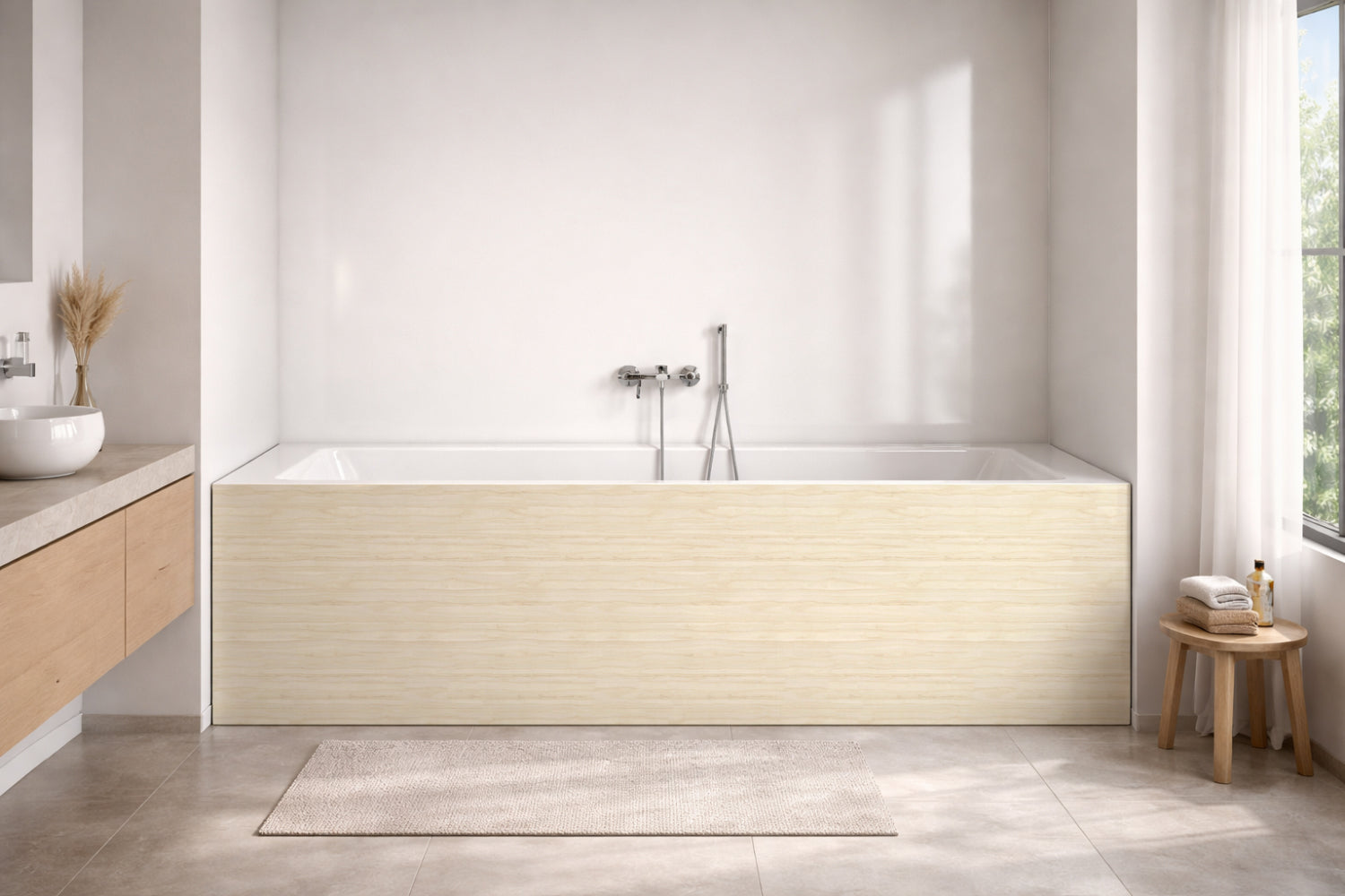 Badewannenverkleidung Holzoptik