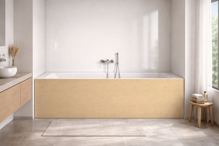 Badrückwand Holzoptik