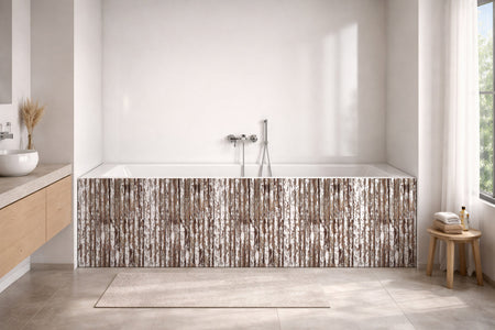 Badrückwand Holzoptik