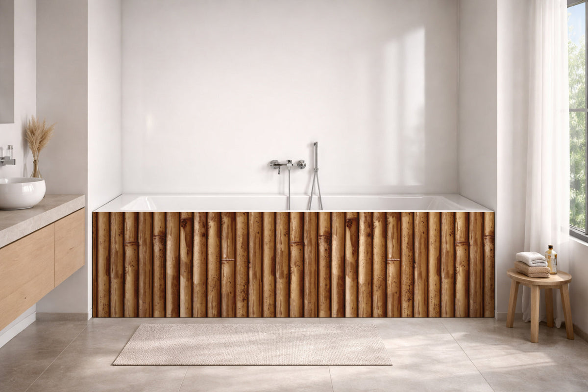 Badrückwand Holzoptik