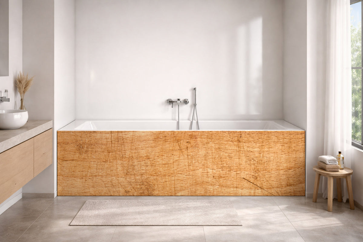 Badrückwand Holzoptik