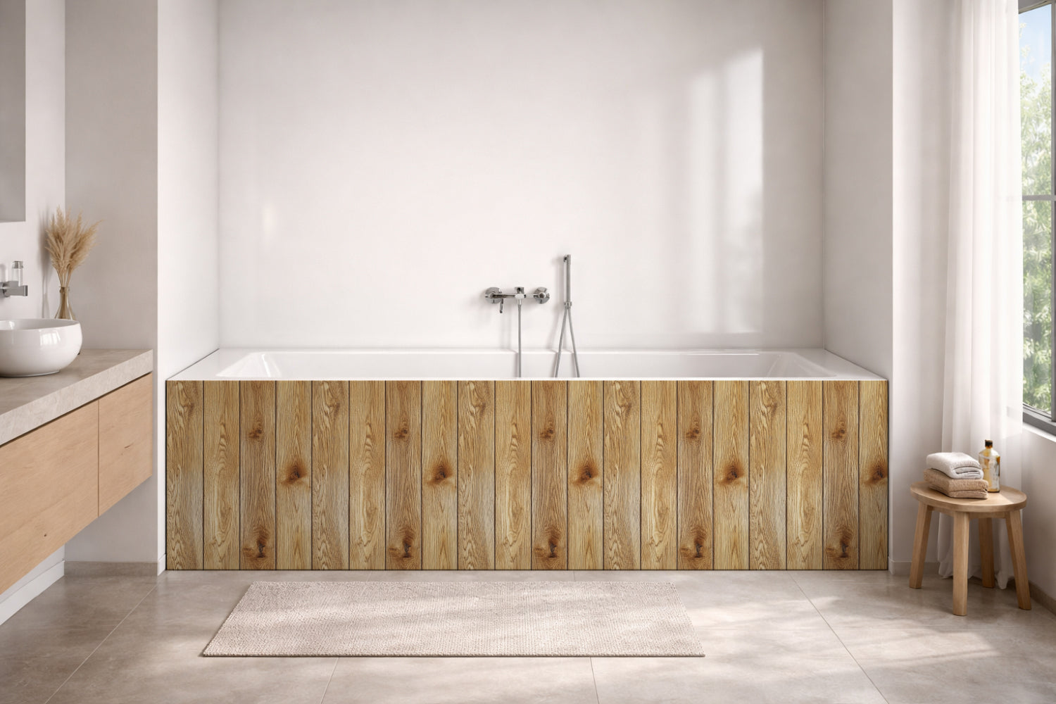 Badewannenverkleidung Holzoptik