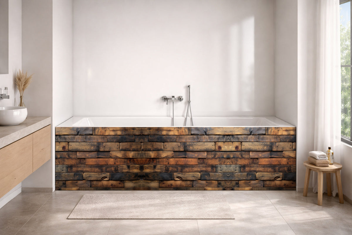 Badewannenverkleidung Holzoptik