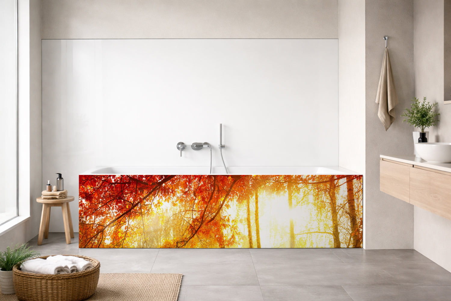 Badrückwand