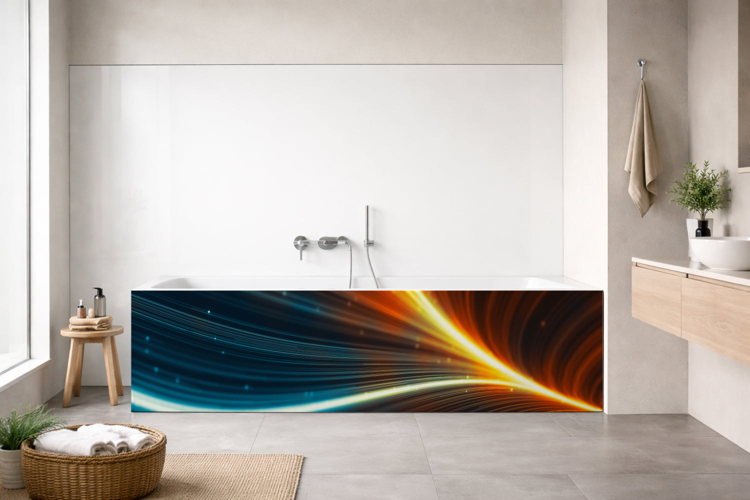 Badrückwand