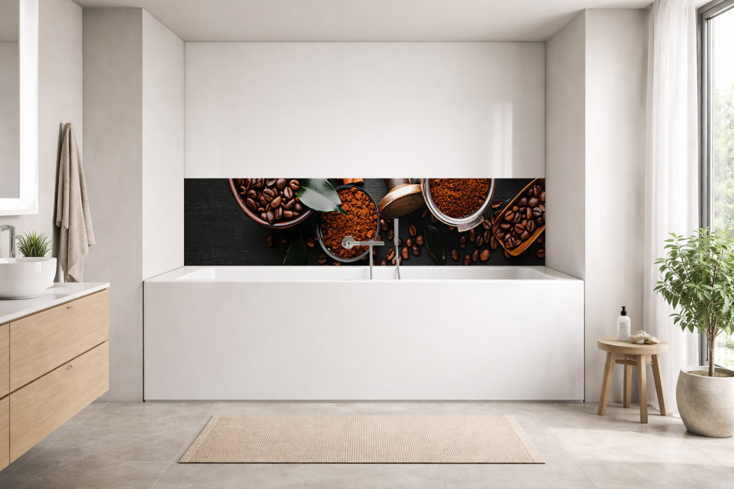 Badrückwand