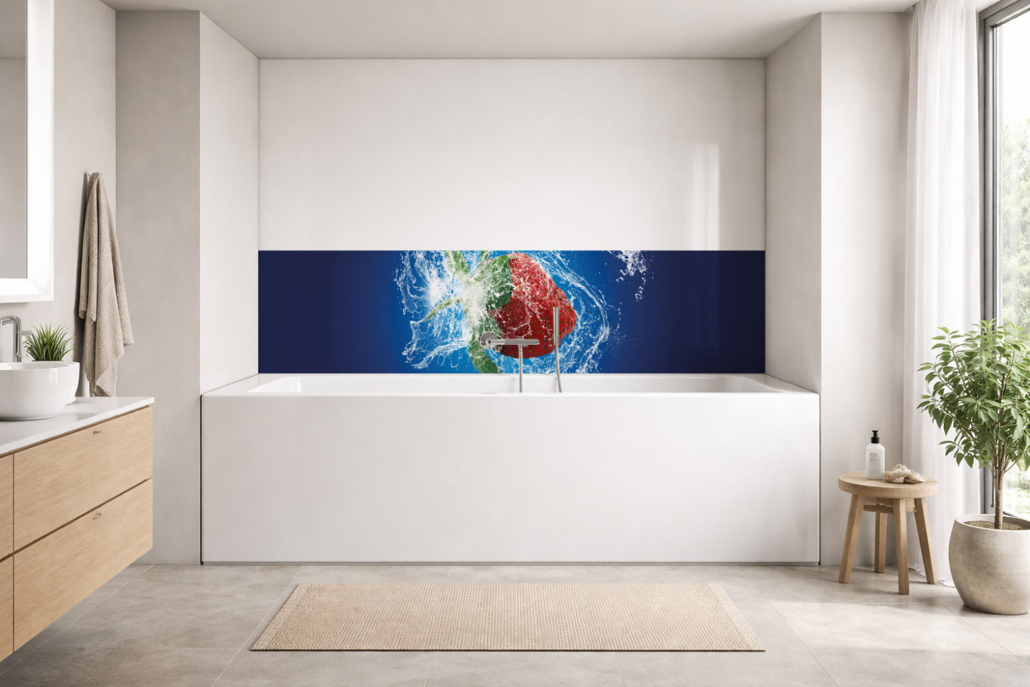 Badrückwand