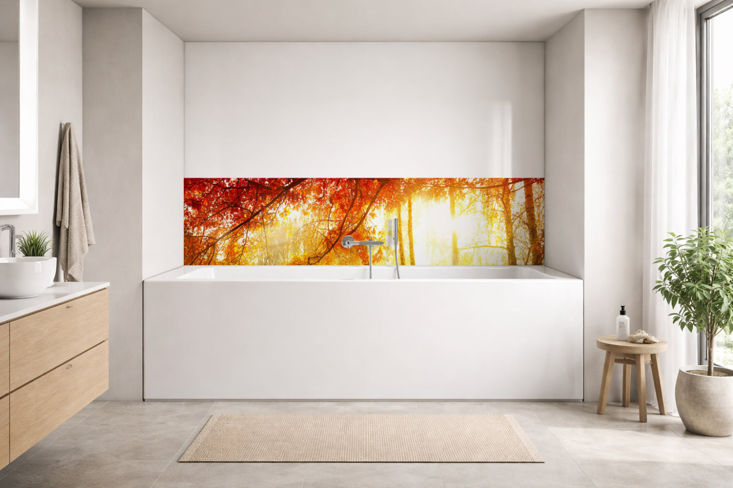 Badrückwand