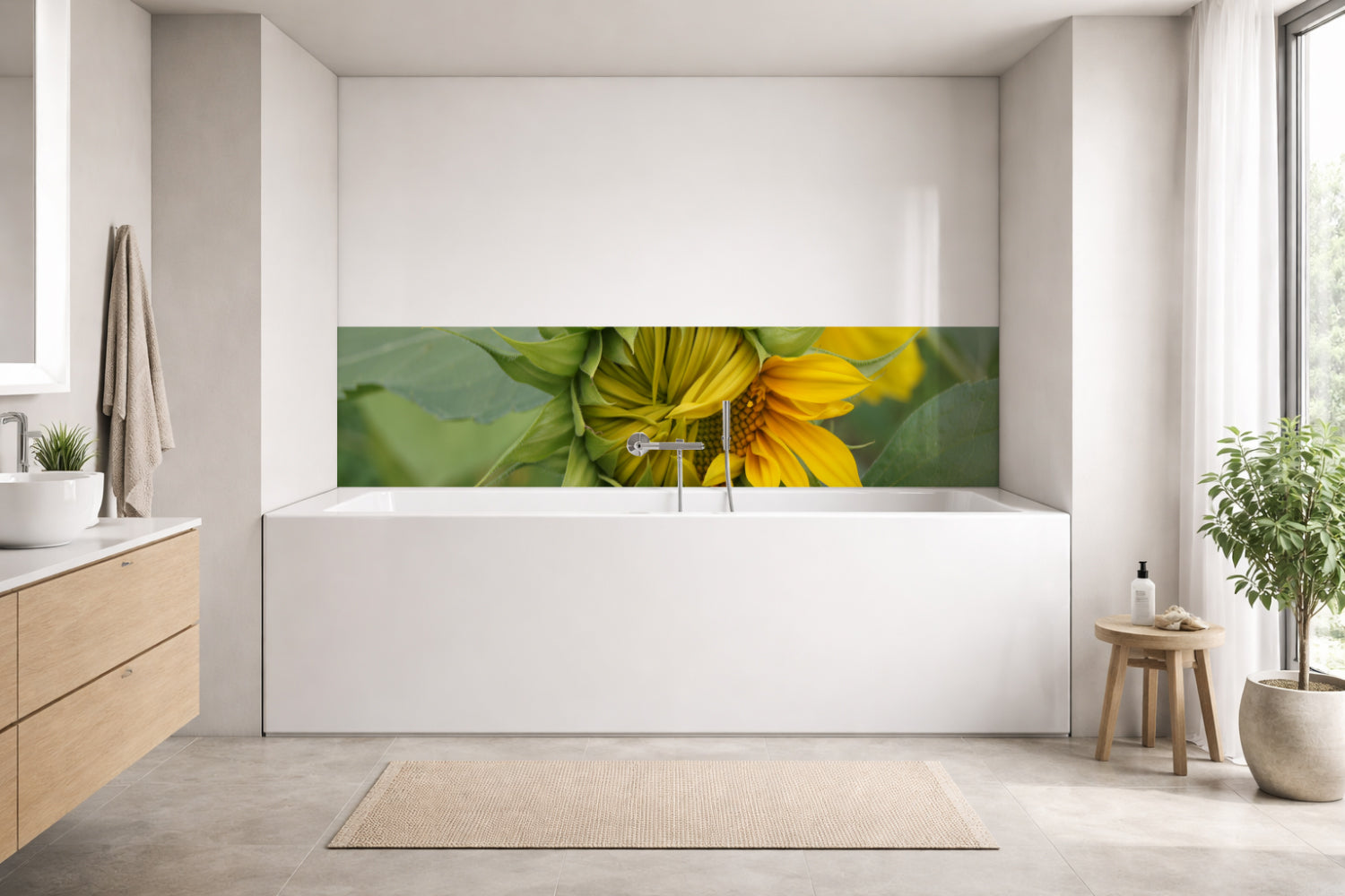 Badrückwand