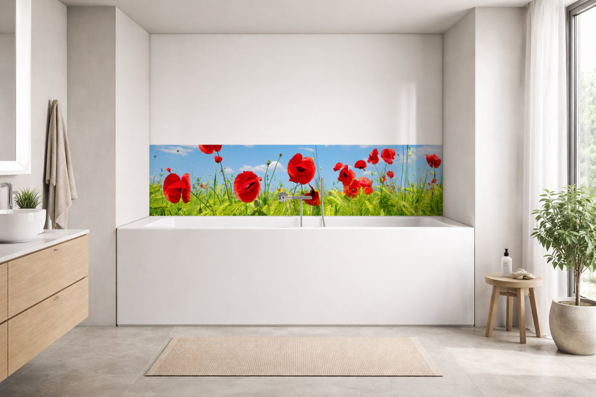Badrückwand