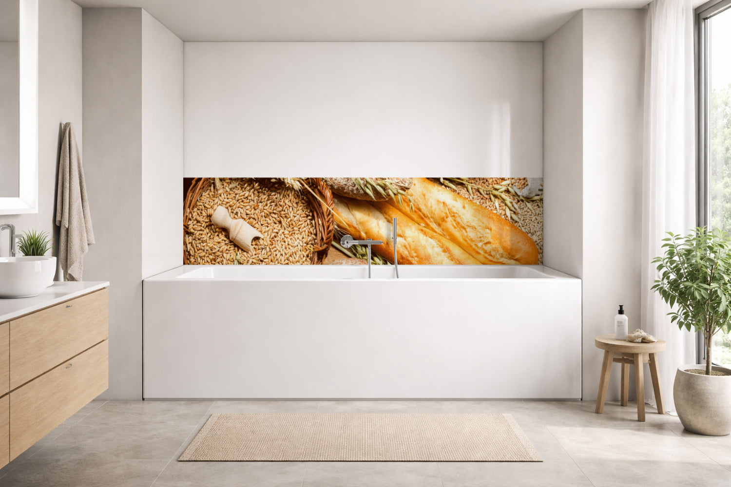 Badrückwand
