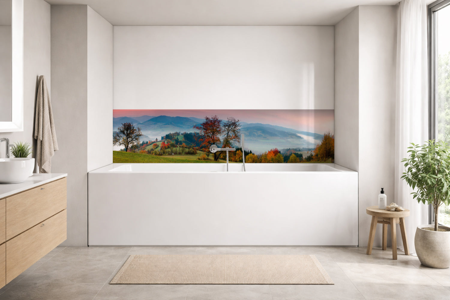 Badrückwand
