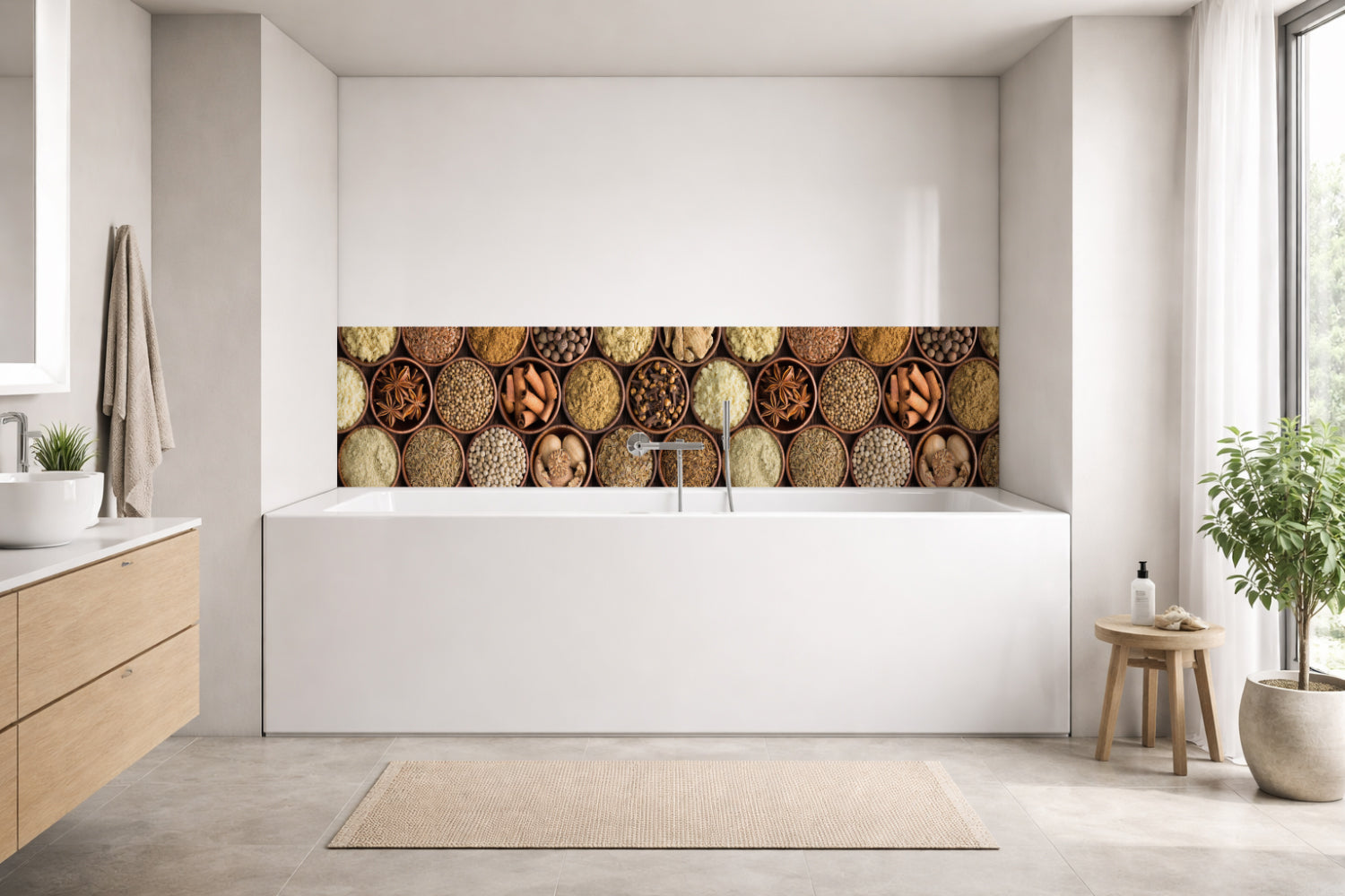 Badrückwand