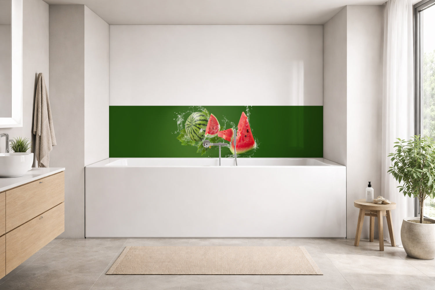 Badrückwand