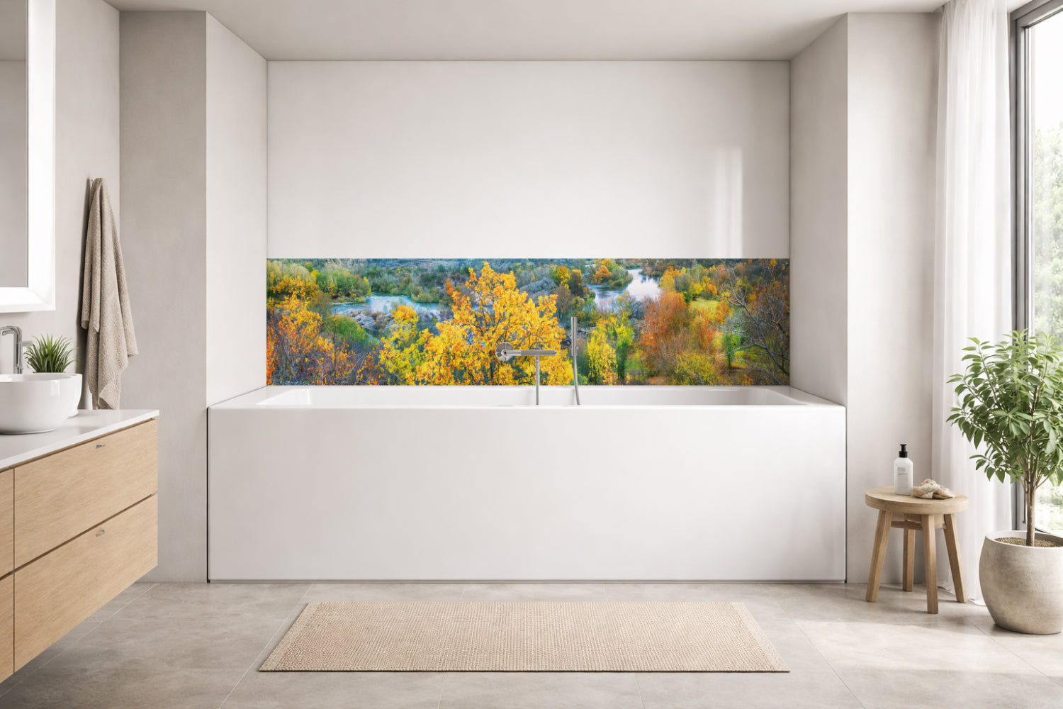 Badrückwand