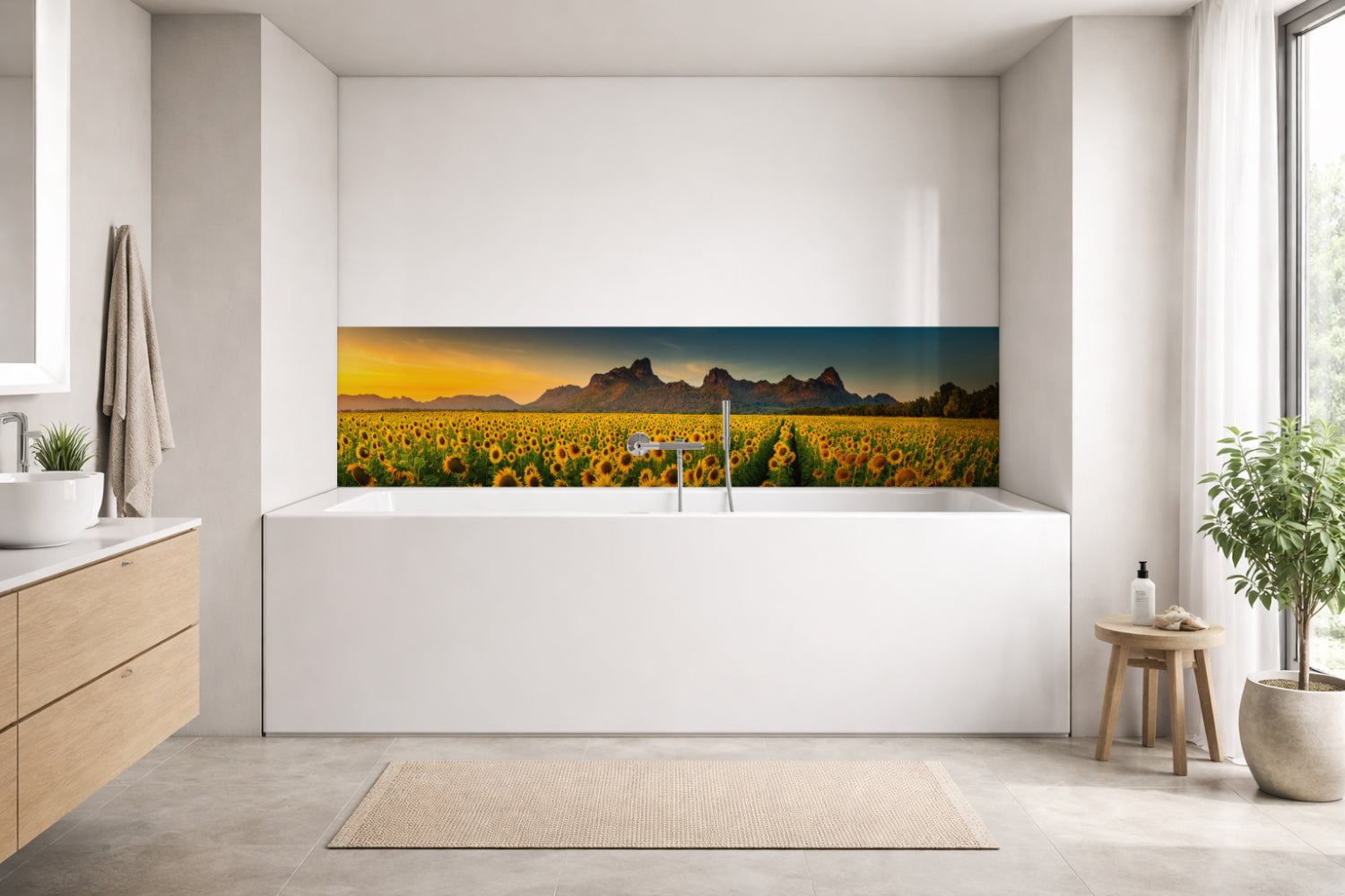 Badrückwand