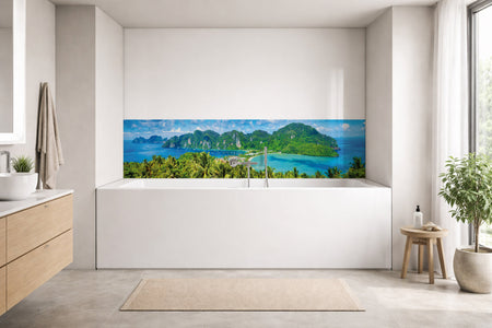 Badrückwand