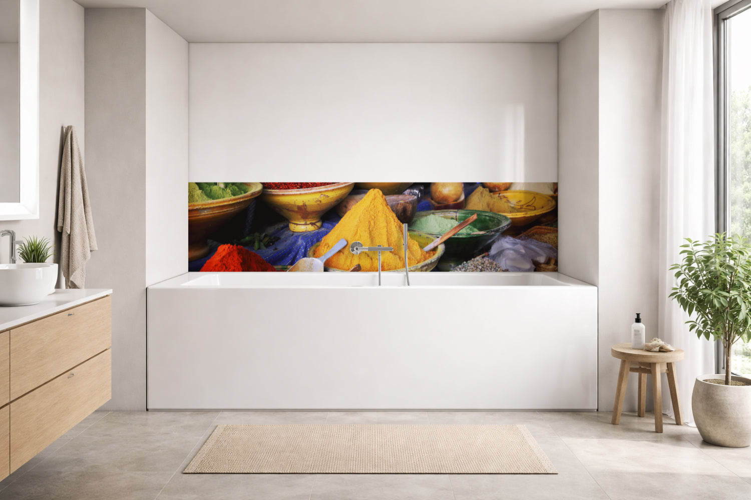 Badrückwand
