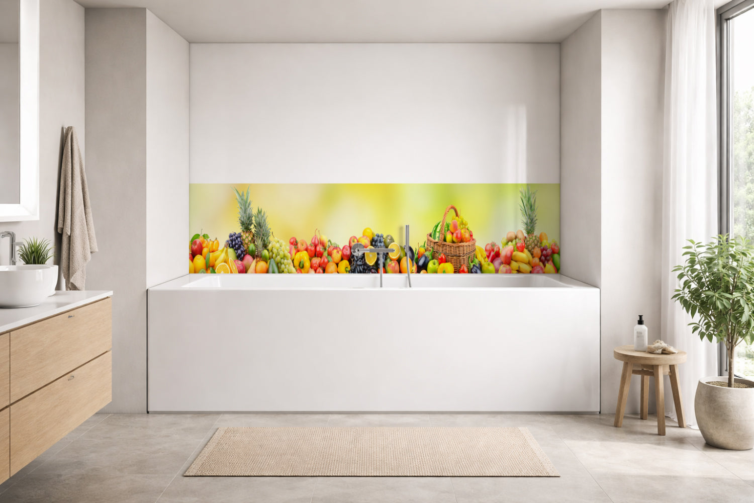 Badrückwand