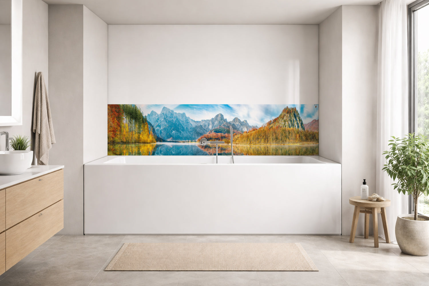 Badrückwand