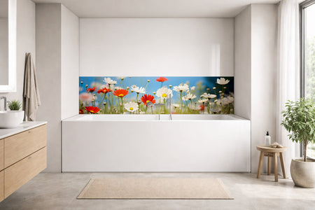 Badrückwand