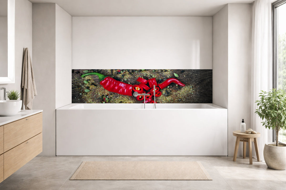Badrückwand