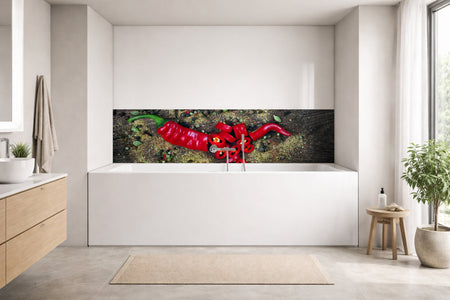 Badrückwand