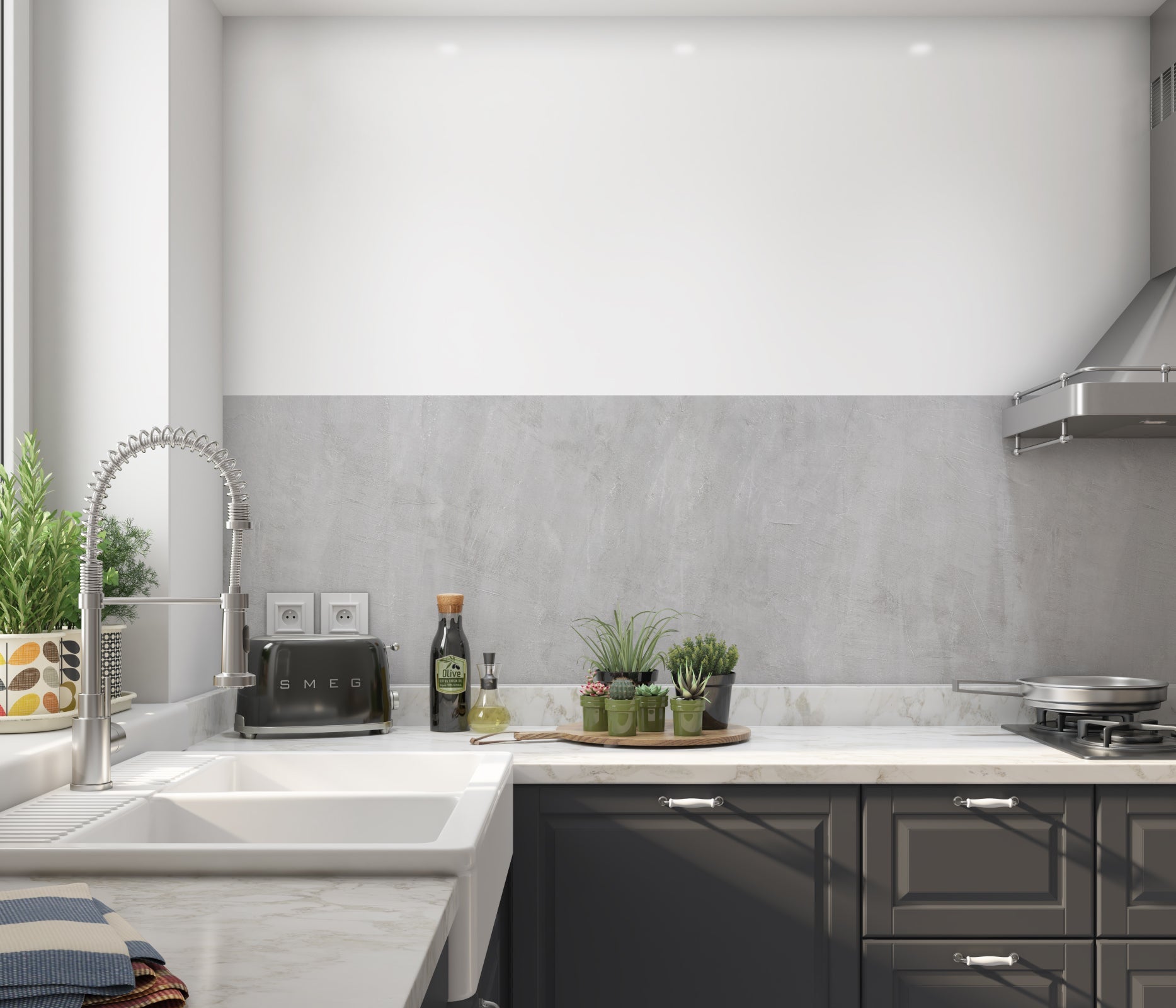 Küchenrückwand Aluverbund Betonoptik