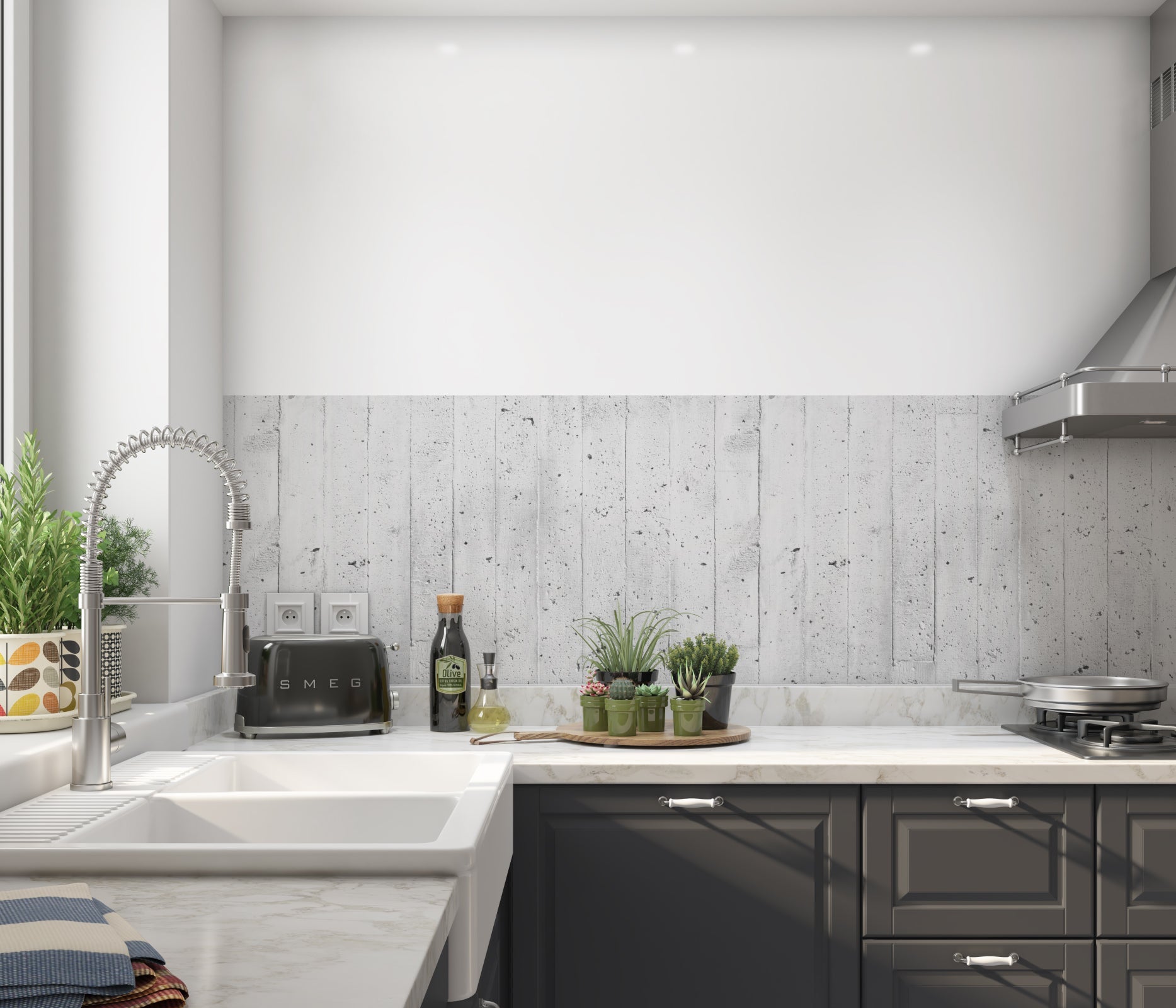 Küchenrückwand Aluverbund Betonoptik