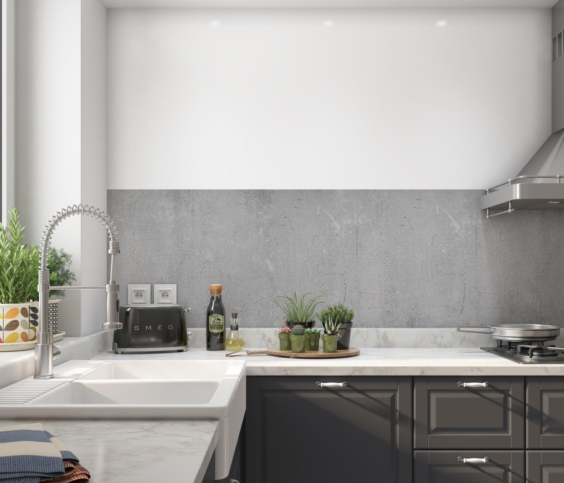 Küchenrückwand Betonoptik