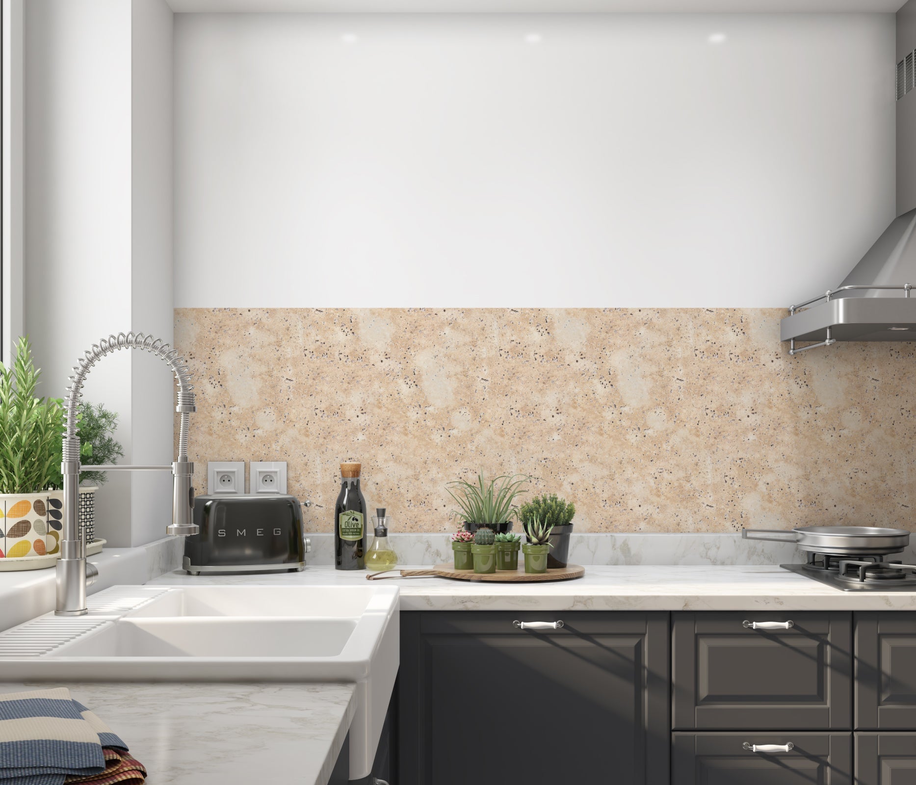 Küchenrückwand Aluverbund Betonoptik