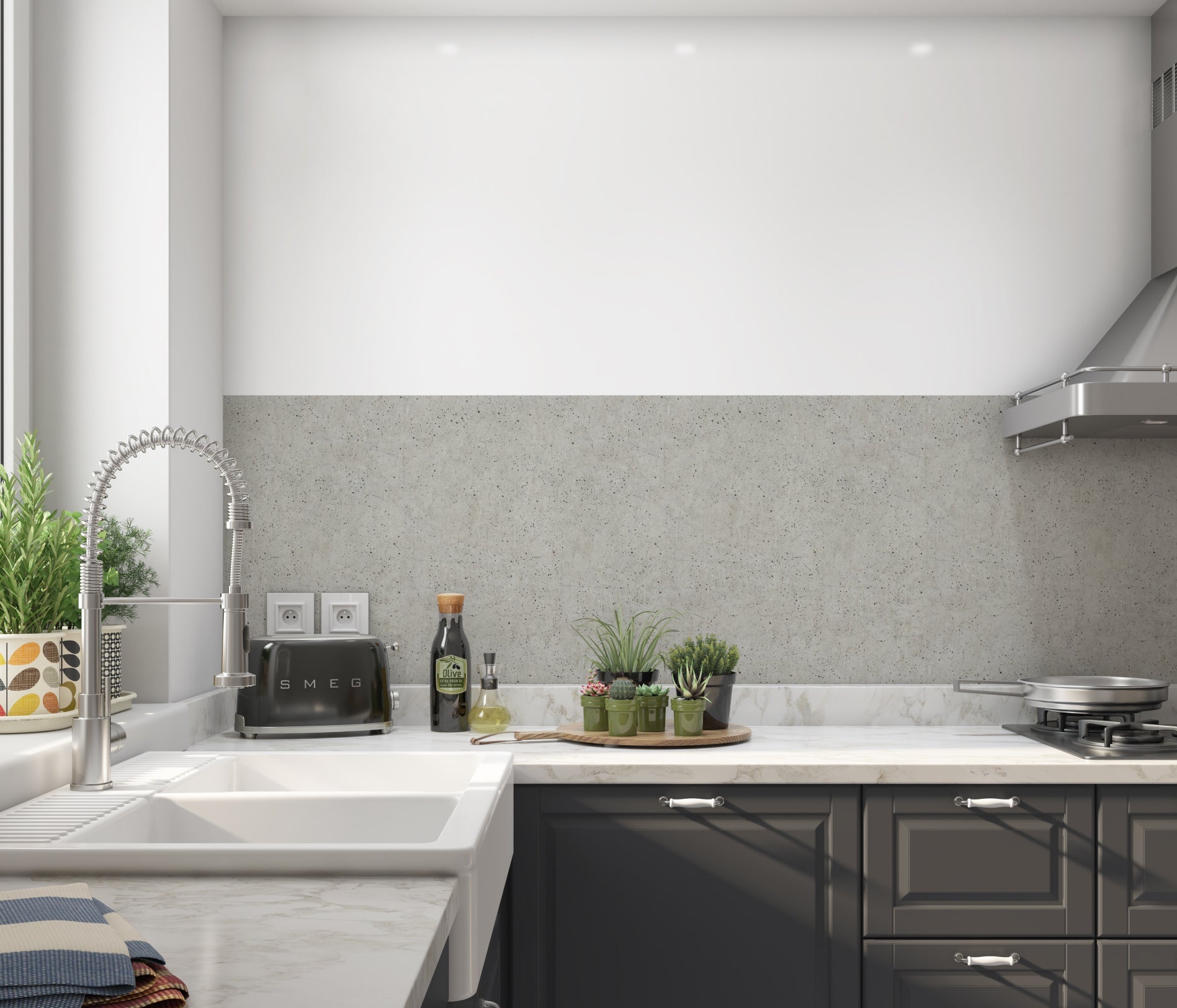 Küchenrückwand Aluverbund Betonoptik