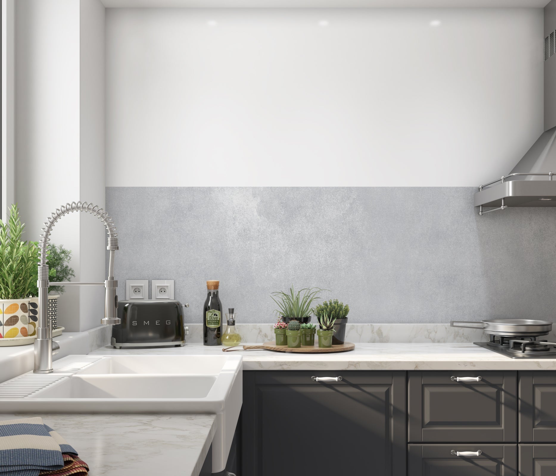 Küchenrückwand Betonoptik