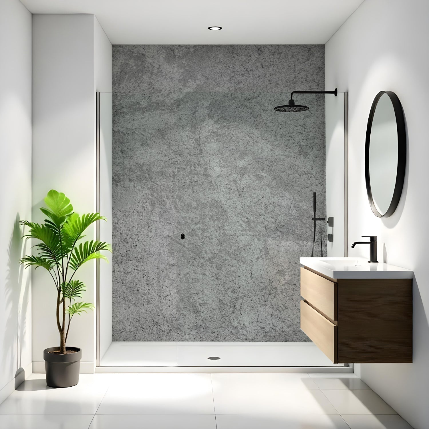 Duschrückwand Betonoptik
