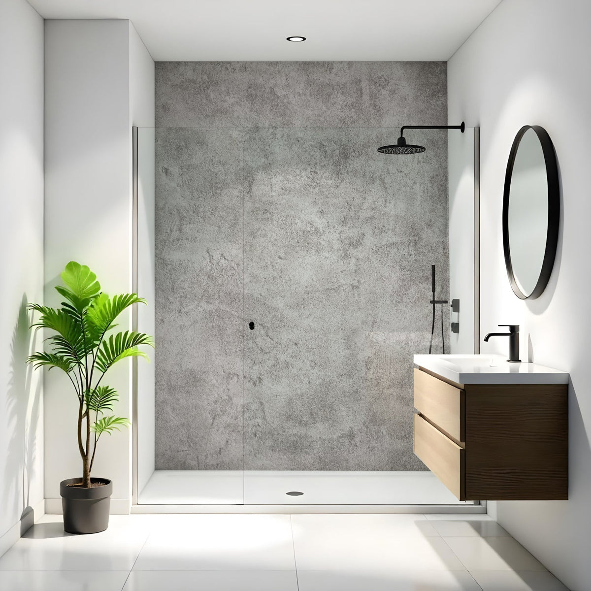 Duschrückwand Betonoptik