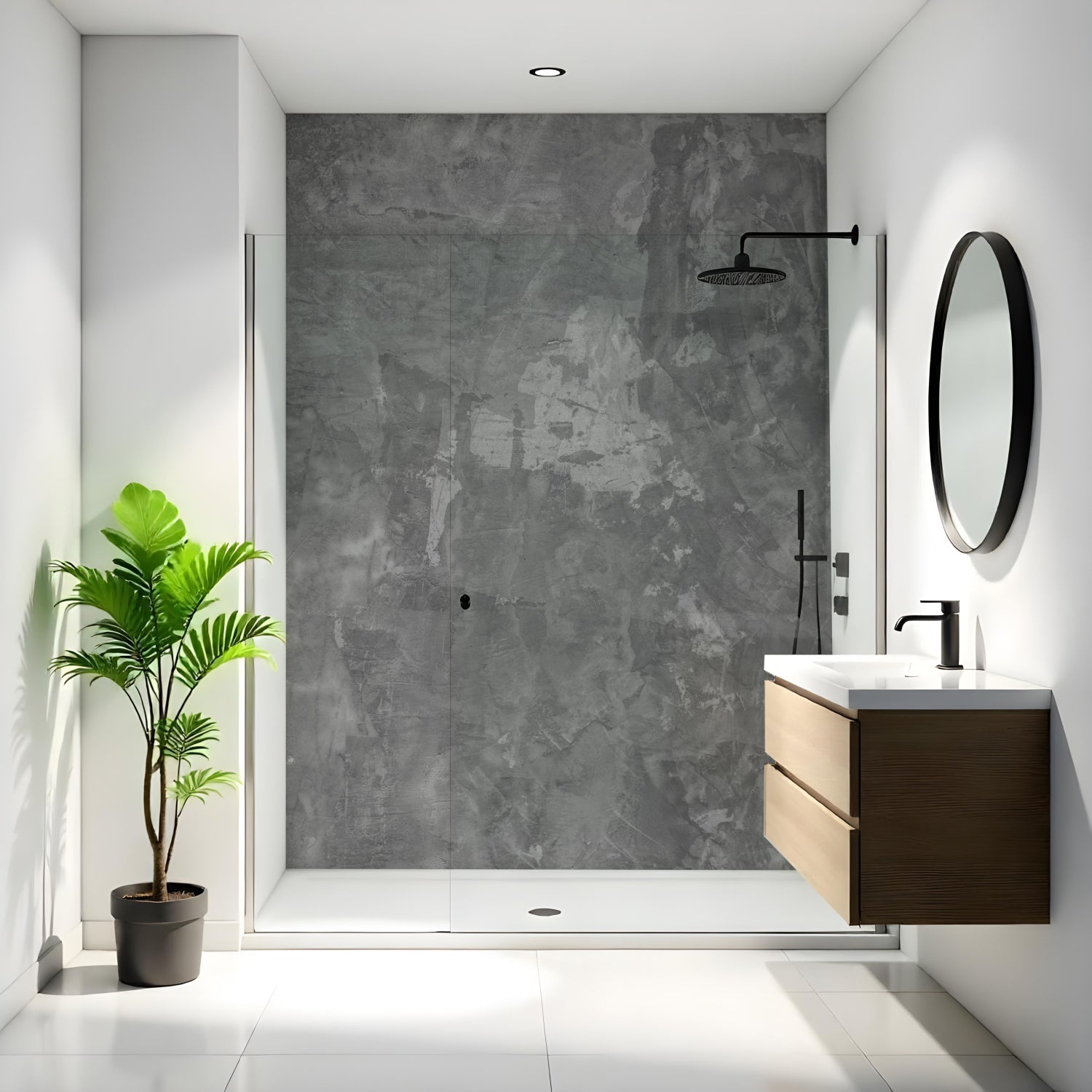 Duschrückwand Betonoptik