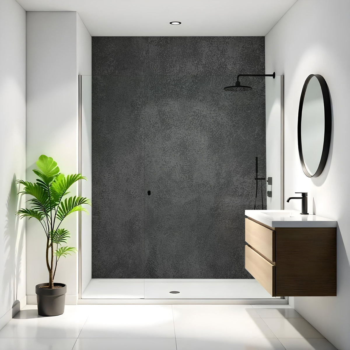 Duschrückwand Betonoptik
