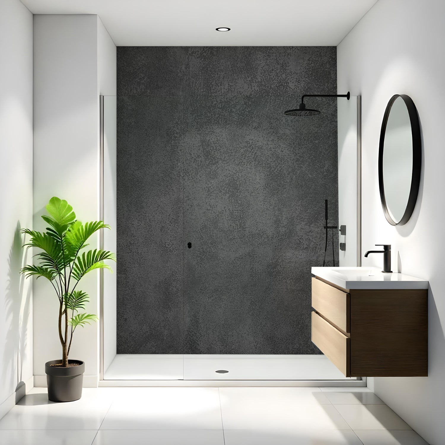 Duschrückwand Betonoptik