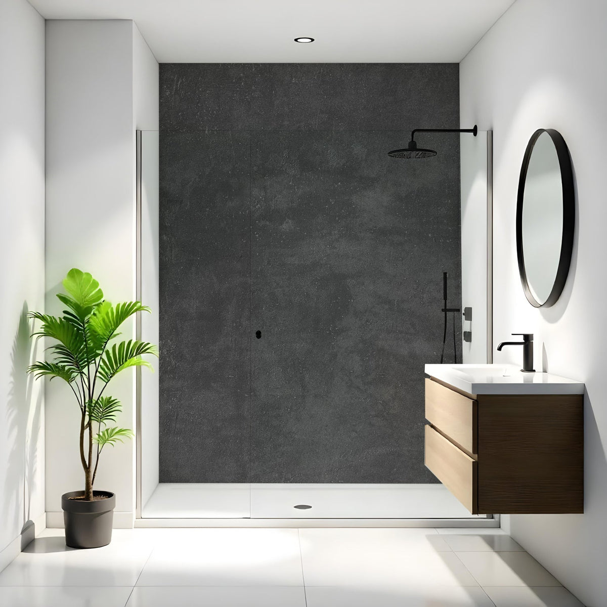 Duschrückwand Betonoptik