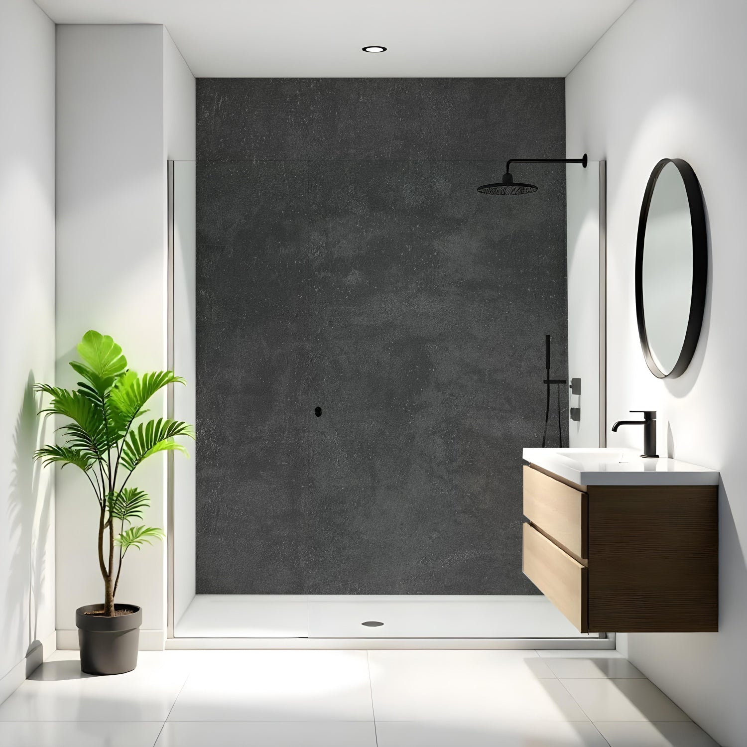 Duschrückwand Betonoptik