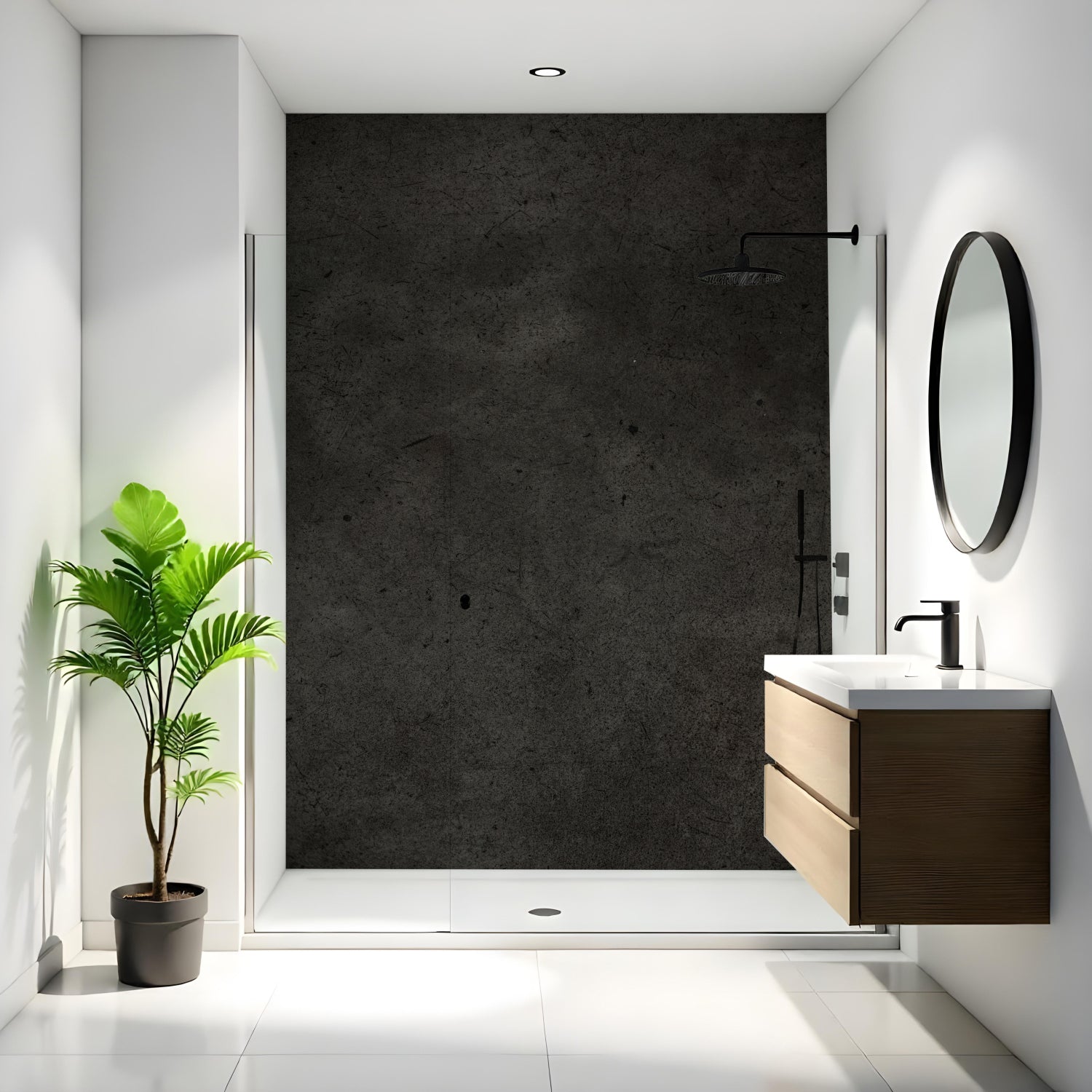 Duschrückwand Betonoptik